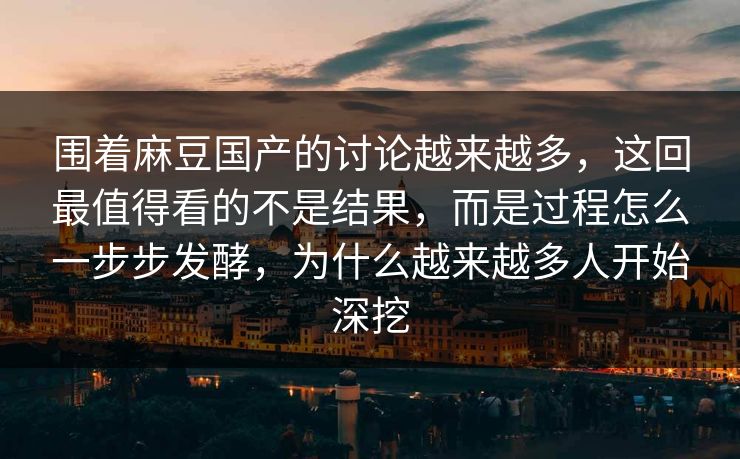 围着麻豆国产的讨论越来越多，这回最值得看的不是结果，而是过程怎么一步步发酵，为什么越来越多人开始深挖